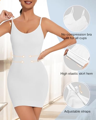 Image of Shapewear Dress for Women Full Slip for Under Dress Shapewear Tummy Control Dress Slips for Under Dresses