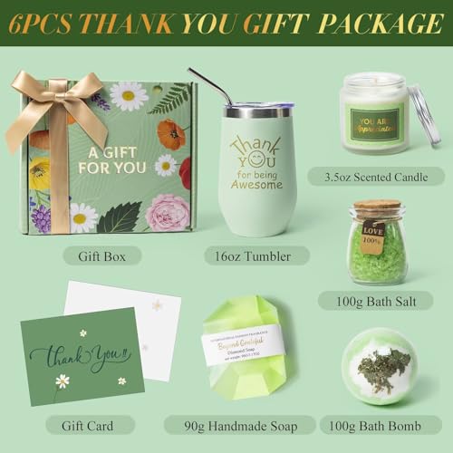 Thank You Gifts Basket for Women,Appreciation Gifts for Women,Nurse,Friends,Mom,Her,Teacher Employee Appreciation Gifts Boxes Thanksgiving Christmas Birthday Gift Set - Image 2