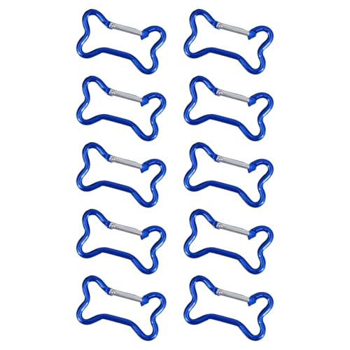 10 piezas de aluminio con forma de hueso Carabiner Mochilas proveedor de llaves, herramienta multifuncional para exteriores, accesorios de escalada, llavero de senderismo, carabiner
