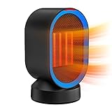 Portable Space Heater, NOZZKOOP Personal Desk Heater for office, Small heater with tip over and Overheat Protection, KIOUDlC Oscillating Electric Ceramic Space Heater for indoor use and bedroom