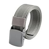 XSFAMGB Cinturón automático de Lona con Hebilla de plástico de 3,8 x 125 cm for Hombre y Mujer, for Ropa de Exterior, Pantalones Vaqueros, decoración.(10)