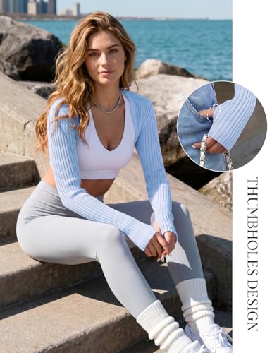 Image of Women's Long Sleeve Shrug Sweaters Knit Bolero Shoulder Open Cropped Cardigan