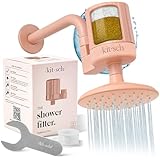 Kitsch Shower Head Filter for Hard Water – Shower Filter with KDF-55 & Calcium Sulfite, Helps Reduce Chlorine & Impurities, Water Softener - Bathroom Accessories for Healthier Hair & Skin - Terracotta