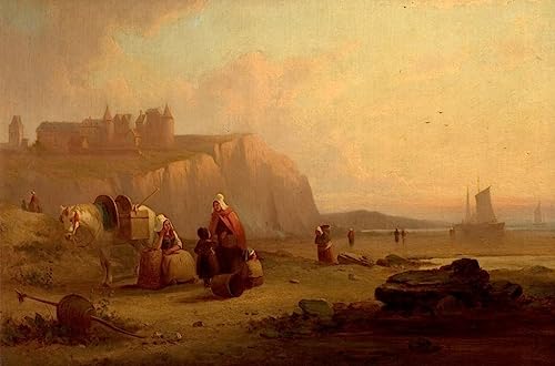 Toile de peinture pour chambre à coucher affiche murale Normandie 60x90cm style classique
