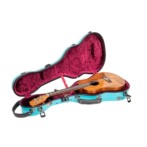Crossrock Tenor Ukulele Case, Fits Up to 27 Inches | 100% Fiberglass Hardshell with Brand Latches, TSA Lock, Accessory Compartment, and Detachable Straps-Mint Blue (CRF2030TUMB)