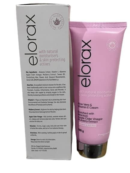 DermaShoap Elorax Skin Protection Moisturizing Cream: Nourishing Blend with Vitamin E, Aloe Vera, and Mulberry Extract - 100g For Radiant Skin For Unisex