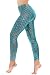 Diamond keep it Women's Mermaid Fish Scale Printing Full Length Leggings (X-Large, Baby Blue)