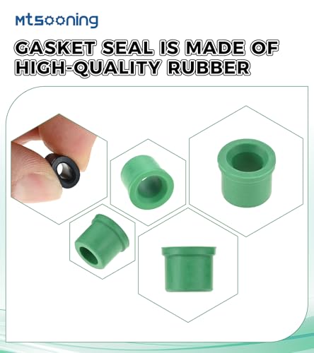 Mtsooning 100 PCS HVAC 1/4\" Quick Coupler Charging Gaskets, O-Ring Rubber Seals Gaskets with Valve Core Remover Tool for Air Conditioning Refrigeration Charging Hose