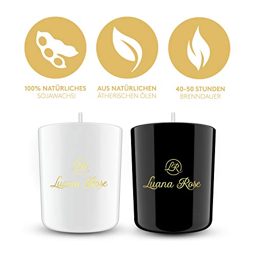 Luana Rose Luana Rose Duftkerzen Geschenkset - 4x 70g, Langanhaltender Duft, 100% Natürliche Sojawachs mit Ätherischen Ölen - Hochwertige Geschenke für Frauen, Aromatherapie Kerze - Scented Candle Set - Zusatzansicht 4 | Tischdekoration