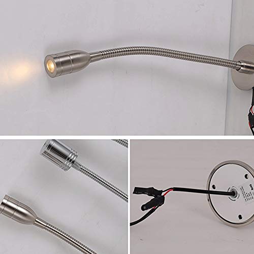 Luz de noche LED para pared con flexo de 3W para solucionar la falta de espacio en caravanas 4
