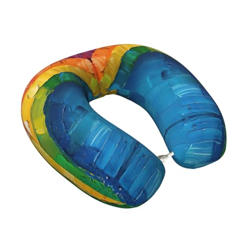 Almohada de espuma viscoelástica para viaje U miniatura 2