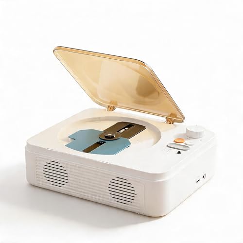 VBESTLIFE Reproductor de CD Bluetooth, Reproductor de CD Retro Portátil con Conector para Auriculares con Control Remoto USB AUX, para Viajes en Casa y Oficina