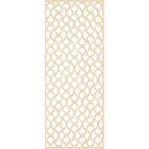 Image of Resort Decorative Pierced Fretwork Wood Wall Panels, 21 3 /8 inchW x 54 3 /8 inchH x 3 /8 inchT, Birch