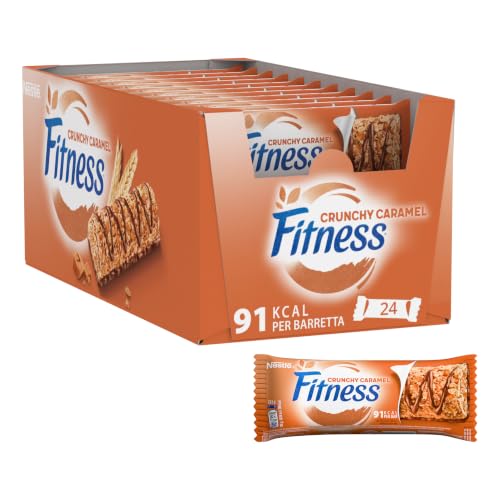 FITNESS Crunchy Caramel Barrette Cereali Integrali 24 Barrette 23,5g
