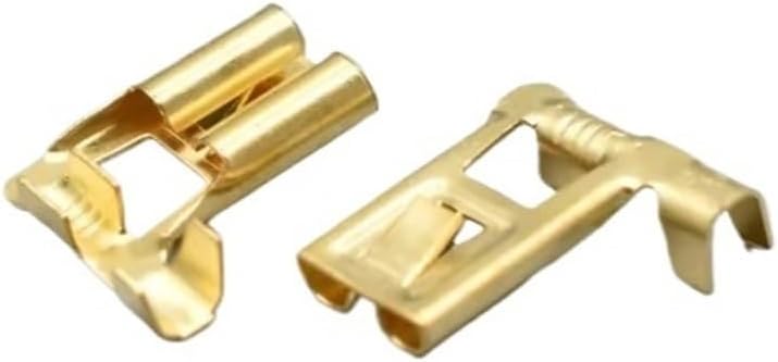 50-200Pcs DJD031-2Terminal Female Spade Connector H4 9003 7.8mm Bend Angle Car Socket Pins(HXFL40120S-15M,Package 200Pcs)