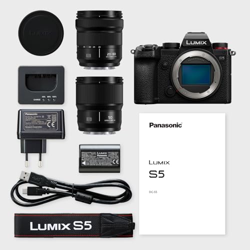Panasonic LUMIX S DC-S5KCE-EG, Vollformatkamera, Allround-Set mit Zwei Objektiven: S-R2060 (20-60 mm, F3,5-5,6) und S-S50 (50 mm, F1,8) – Ansicht 5