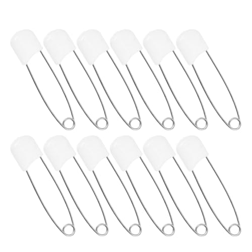 Abaodam 30 Große Sicherheitsnadeln aus Kunststoff Vielseitige Windelklammern für Stoffwindeln Sichere Babynadeln zum Befestigen von Windeln und Babyartikeln