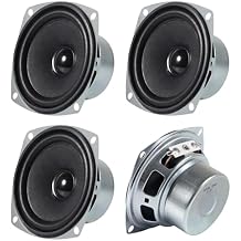 4PCS 10W Mini 3" HiFi Full Range Speaker 8 Ohm Anti-Magnetic Audio 2.0/2.1 Home Stereo Woofer Loudspeaker 90dB High Sensitivity for DIY Boom Box Satellites Speaker