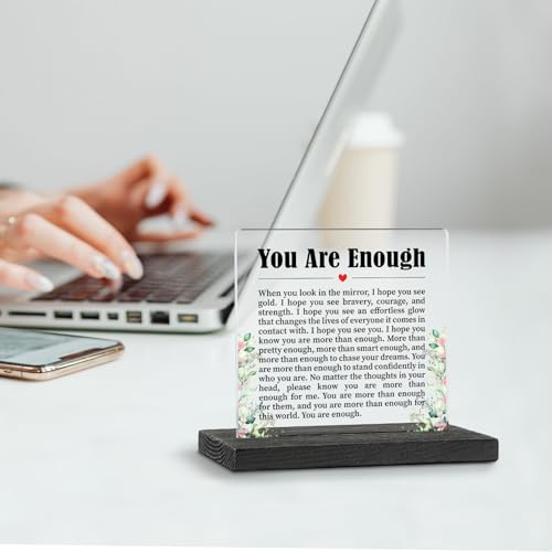 You-Are-Enough-Sign-Positive-Encouragement-Affirmation-Gifts-Inspirational-Quotes-for-Desk-Motivational-Desk-Decor-Mental-Health-Therapy-Office-Decor-You-Are-Enough-Desk-Decorative-Sign-WDF10