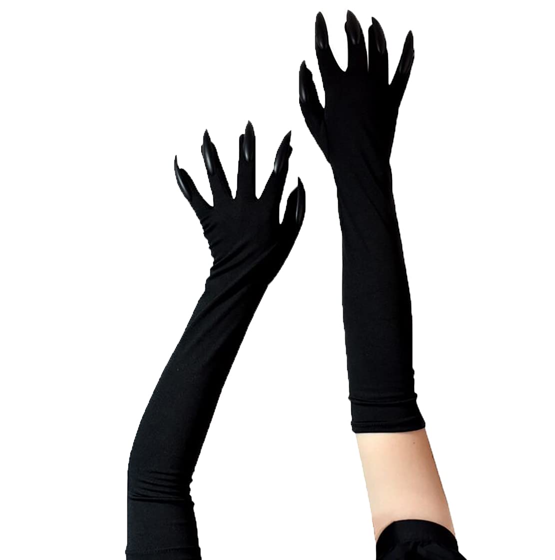 FoetestHalloween Ghost Claw Dress Up Gloves - Black Long Nails Cosplay Festival Funny Gloves