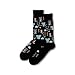 Hot Sox Men's Conversational Slack Crew Socks, Medical (Black), Shoe Size:6-12/Sock Size: 10-13