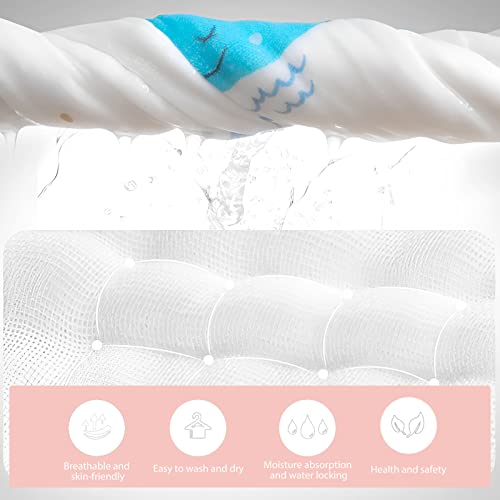 Lanjue 6 Pack Baby Washcloths Muslin for Girls 12x12 Inch Muslin Cloths Baby Face Towel 6 Layers Soft Muslin Squares 100% Cotton Newborn Hand Washcloths Baby Face Cloths Bibs for Baby Girls Pink - Image 4