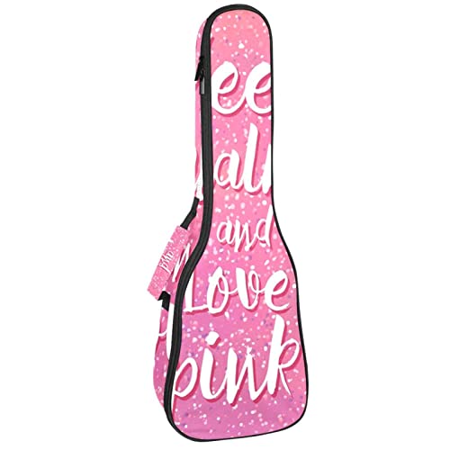 Sac ukulélé ténor étanche rose - Housse rembourrée pour concert
