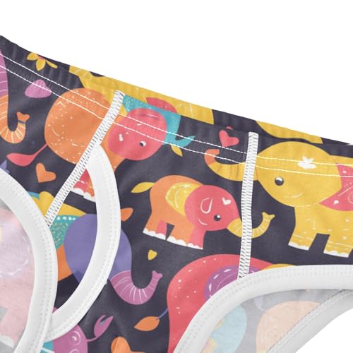 KLL Colorful Elephant Cartoon Toddler Boy Cotton Boxer Briefs Cute Children Undies4