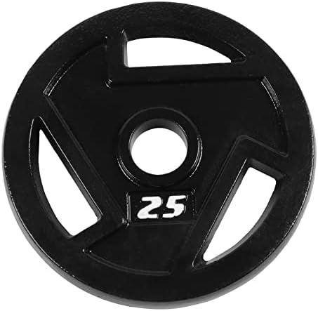 TUTAVIAW Standard Olympic Weight Plates, 2-Inch Hole Free Weights Plates Barbell Plates for Strength Training Weightlifting Weight Loss Home Gym Crossfit Equipment (25LB Single)