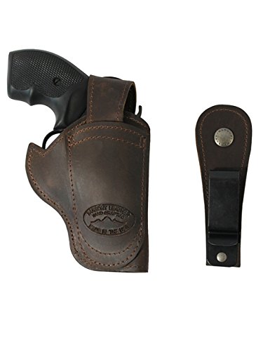 New Barsony Brown Leather Ambidextrous 360Carry 12 Option Holster for Snub Nose 2" Revolvers