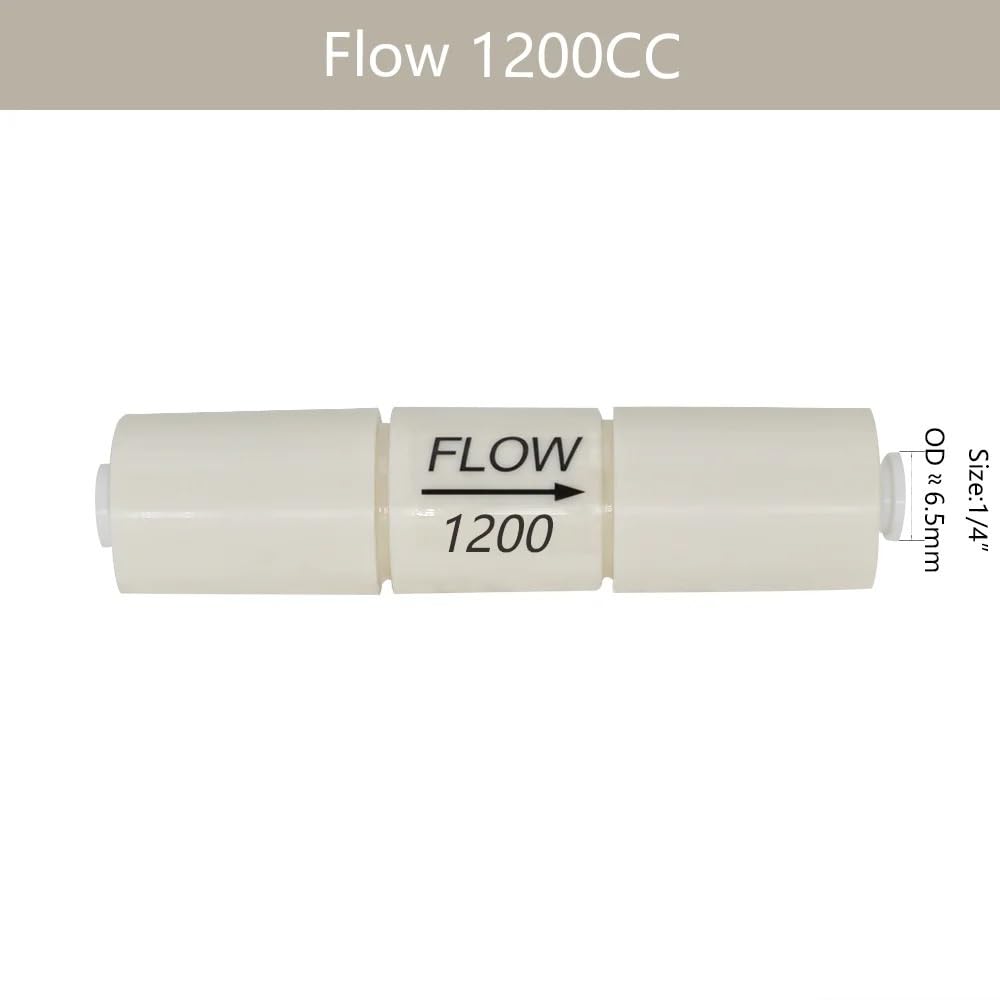 1 pz. Sistema di Acqua RO Limitatore di Flusso delle acque reflue 300CC 450CC 800CC 1500CC Regolatore Tubo Flessibile 1/4" OD Osmosi inversa(Flow 1200CC)