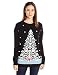 Notations Women's White Christmas Tree Ugly Christmas Sweater with 3d Snow