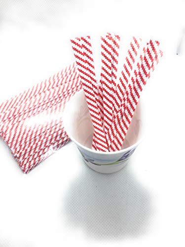 Weststone - 2000 peças de papel 10.2 cm x 1/10.2 cm (6 mm) laços torcidos - listra vermelha para sac