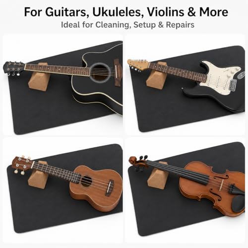 Tapis de travail pour guitare IRSTBL pour changer vos cordes sans rayures - 6