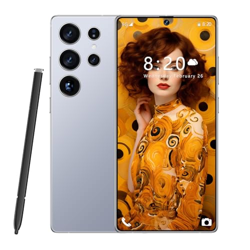 ULUCAN S25 Ultra Max 5G Phone – 16GB RAM 1TB Storage | 7.3" 1440x3040 AMOLED Display | 108MP 72MP Pro Camera | 8000mAh Battery | Snapdragon 8Gen 3 (10-Core) | Android 14 | Unlocked,Tianium Blue-1TB