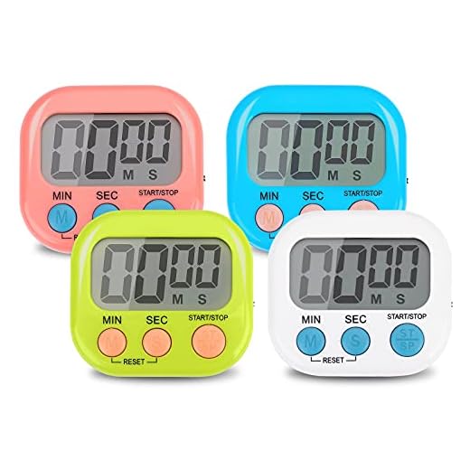 4-Piece Multi-Function Electronic Timer, Learning Management, Suitable for Kitchen, Study, Work, Exercise Training, Outdoor Activities(not Including Battery).