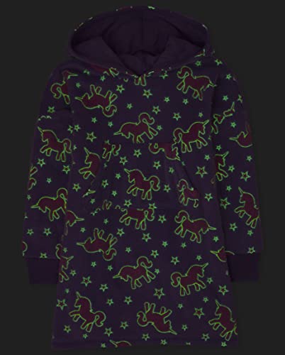 The Children's Place Girls Glow Unicorn Fleece Hooded Nightgown, Lovely Lavendar Single, Xl/Xxl #TOP1