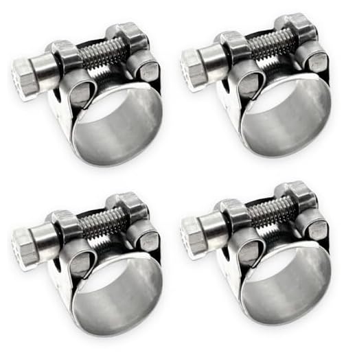 CHUNYUNGDA TT Heavy Duty Hose Clamps-Clamping Hose OD 17-19 mm, Stainless Steel Solid T-nuts, Band and Screw for 3/4 inch Transmission (0.67-0.75 inch,4 pack)