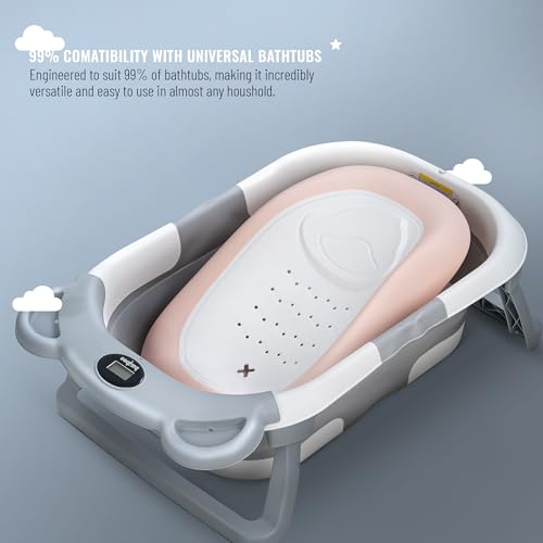Image of Baybee Frozy Bath Tub Seat for Babies | Portable Bather with Anti-Slip Edges & Suction Cup | Hanging Shower Seat | New Born Bathtub for 0 to 12 Months (Pink)