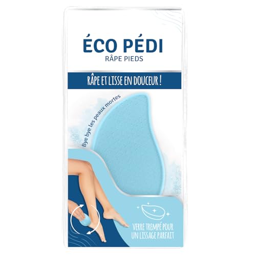 French Tendance - Rape Piedi professionali - Effetto Peeling - Pedicure - Elimina la pelle dura - Per rimuovere coro e calli - Manuale ed ergonomico - In vetro temperato - Durevole e riutilizzabile