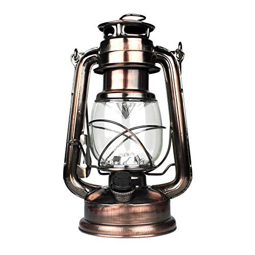 NEBO WeatherRite 15 LED Lantern | 9' Battery Operated Traditional Metal Lantern Design for Indoor/Outdoor Use