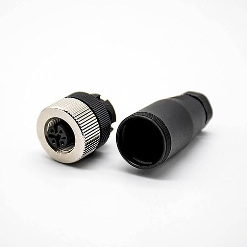 Miniatura 34 de Elecbee Conector de cable M12 Circular Impermeable Enchufe de Aviación Terminación de Tornillo Instalable en Campo Desapantallamiento Recto