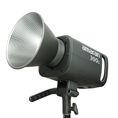 Aputure Amaran 300c RGBWW Luz de vídeo LED,300W 2500K-7500K,CRI 95+ TLCI 95+,DC/AC Fonte de alimenta