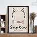 Kiuties Memorial Pet Collar Frame, Dog Ear Framed Art, Loss of Dog, Cat Loss Gifts, Pet Collar Holder, Bereavement Gifts, Memorial Frame, Condolence Gift, Memorial Portrait PC10