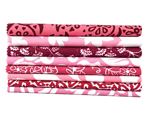 Tissu de patte rose en coton pré-coupé Soimoi pour patchwork de vos plaids - 2