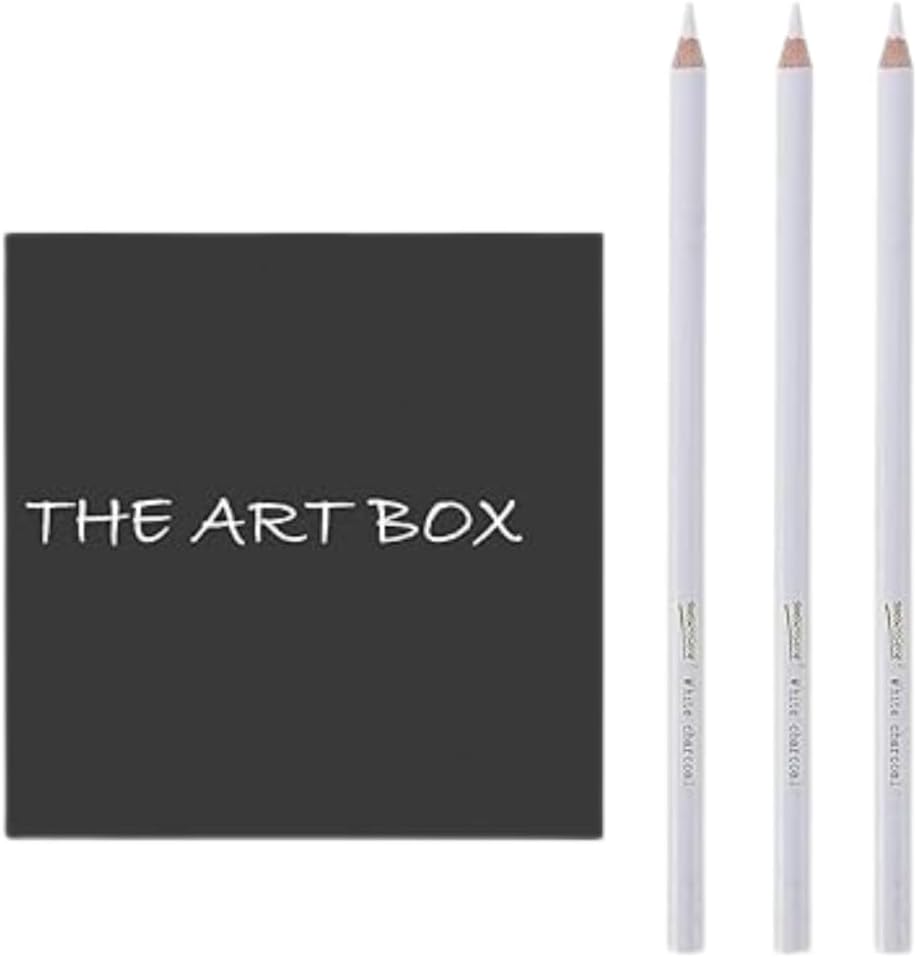 The Art Box Pack of 1 Black Sticky Notes with White Pen, 3 X 3 Inch, 60 Sheets/Pad, Self-Stick Notes Pads, Easy Post Notes for Office, School