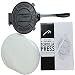 HEAVY DUTY PRE-SEASONED CAST IRON 8 INCHES TORTILLA PRESS ROTI PITA Pataconera WITH Tortilla Warmer. FREE REPLACEMENT, IF DAMAGED IN 30 DAYS