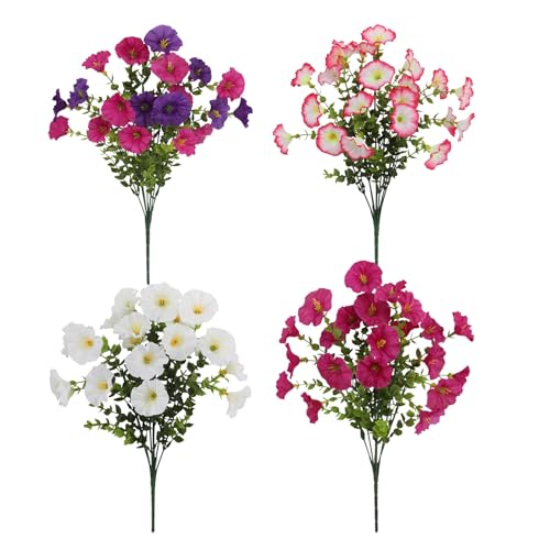 FOSDICK 4 Bouquet Fiori Finti per Decorazioni da Interno Esterno,