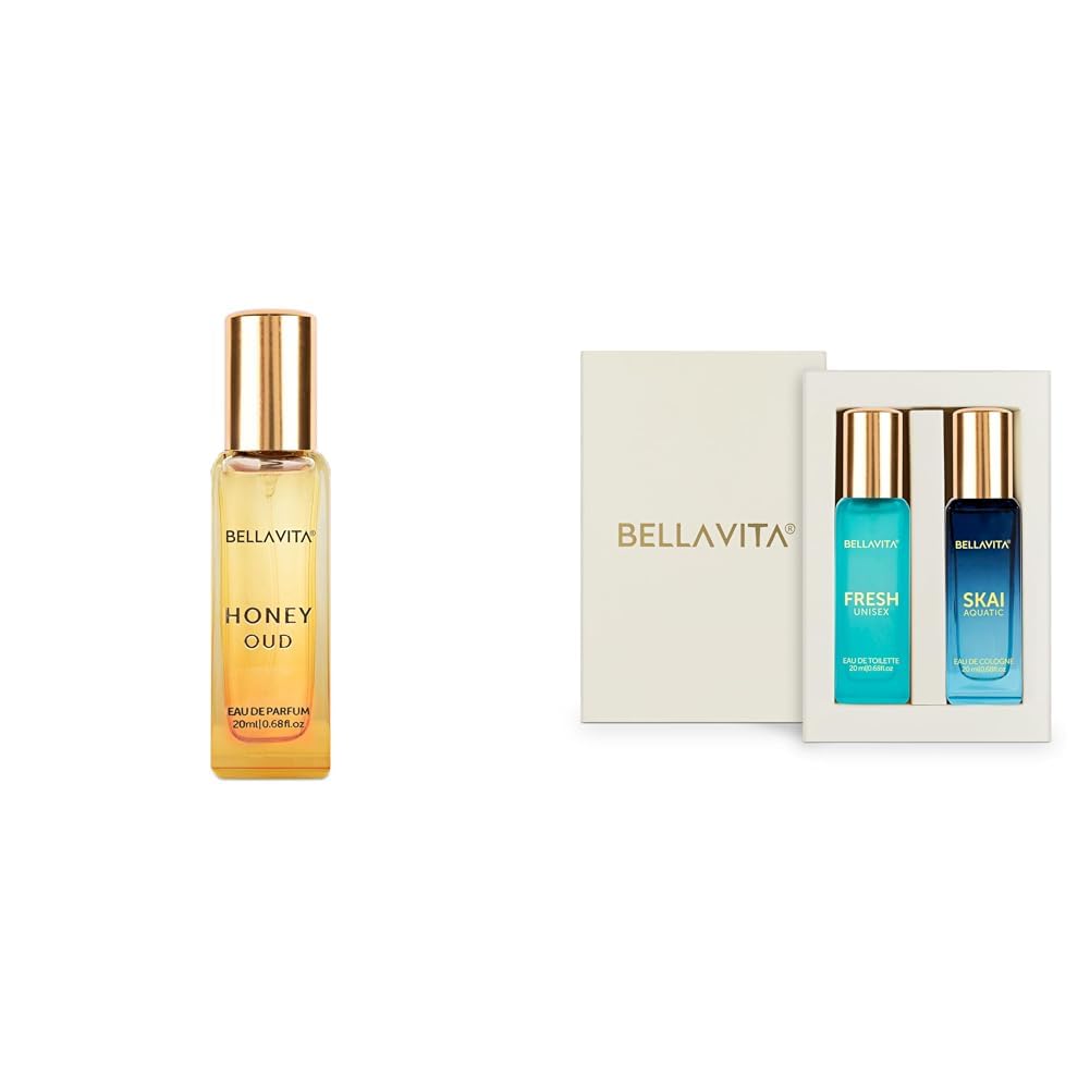 Bella Vita Luxury Honey Oud Unisex Liquid Eau De Parfum Skai Aquatic Edc & Fresh Edt Unisex Perfume Combo With Bergamotylang Ylangpink Pepperlong Lasting Fragrance Scentpack Of 2 20Ml Each,Assorted-picture-39