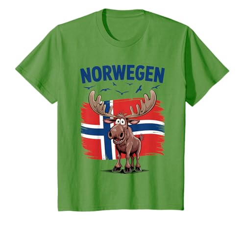 Norwegen Tour Elch Angeln Camping & Natur Urlaub Norwegen T-Shirt